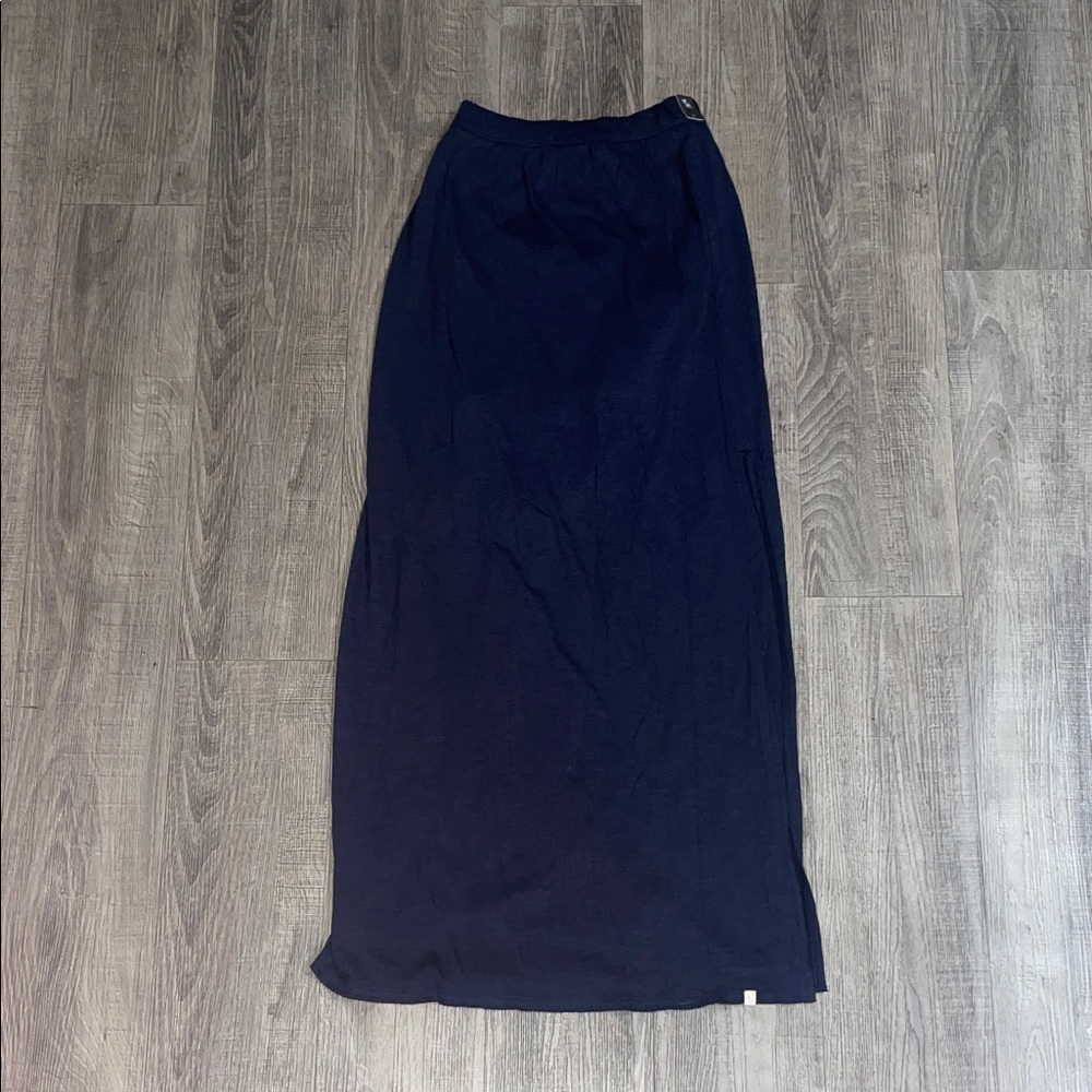 Elegant Navy Blue Maxi Skirt